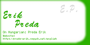 erik preda business card